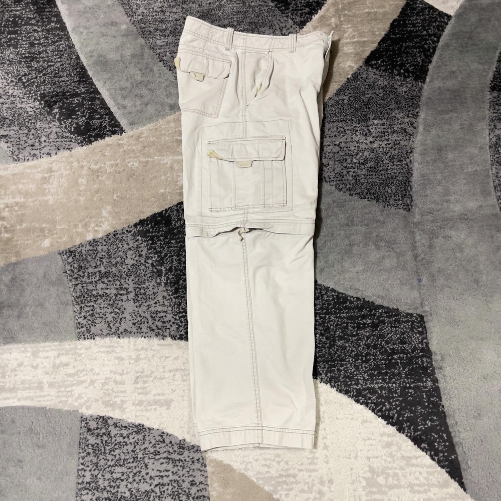 Old Navy Cargo Pants Men 30x30 Beige Convertible Zip Off Outdoor Military‎ Y2K - Picture 16 of 16
